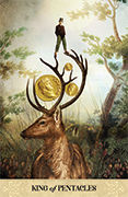 King of Pentacles Tarot card in Tarot of Mystical Moments deck