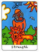Strength Tarot card in African Tarot deck