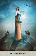The Hermit Tarot card in Tarot of Mystical Moments deck